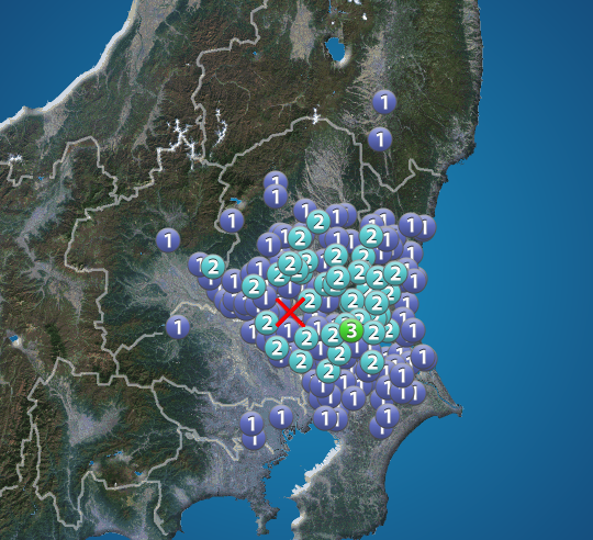 
茨城県で震度3の地震発生
        