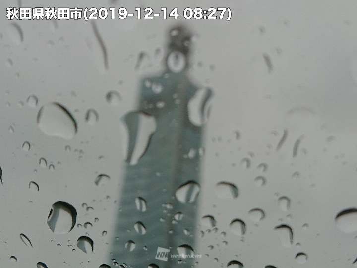 
秋田県で12月雨量の記録更新　夕方まで強雨注意
        