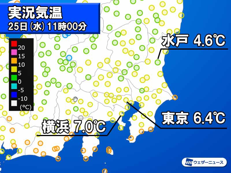 
関東は真冬の寒さのクリスマス　東京の最高気温は8℃予想
        