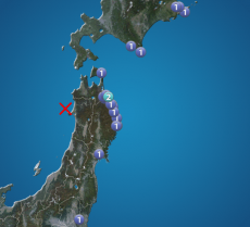 
秋田沖で深発地震　太平洋沿岸で震度2
        