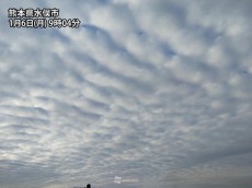 
九州各地に波状雲　天気下り坂のサイン
        