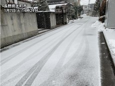 
関東で雨が降り出す　内陸部は雪で長野県内では積雪
        