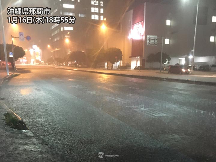 
沖縄で局地的に強い雨　1月の雨量記録更新も
        