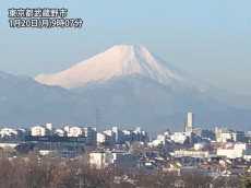 
週明けは穏やかな青空　東京など関東各地から富士山クッキリ
        