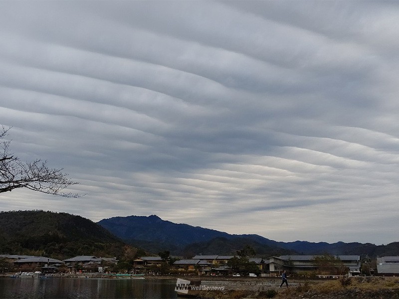 
大阪など近畿で冬らしからぬ雲画廊　ゆっくり天気下り坂のサイン
        