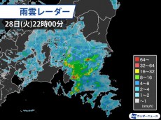 
雨が強まり千葉県南部に大雨警報　明日早朝にかけ激しく降るおそれ
        