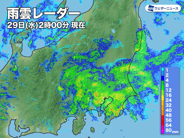 
千葉県の一部に土砂災害警戒情報　早朝にかけ激しい雨に警戒
        