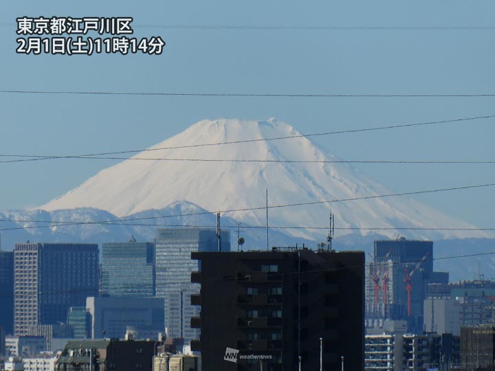 
関東は冬晴れで2月スタート　朝は冷え込んだ東京は日差しが暖か
        
