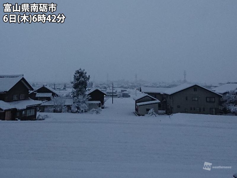 
今季最強の寒気ピーク　北陸では24時間で70cm以上の積雪増
        