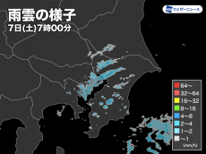 
東京など関東は朝から雨　夜遅くも再び雨に
        