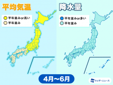 
春は東日本、北日本で高温傾向　梅雨入りは少し遅れる可能性（気象庁3か月予報）
        