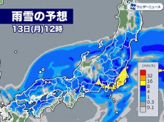 
昼前後は東京都心でも雨風強まる　台風並みに発達した低気圧の影響
        