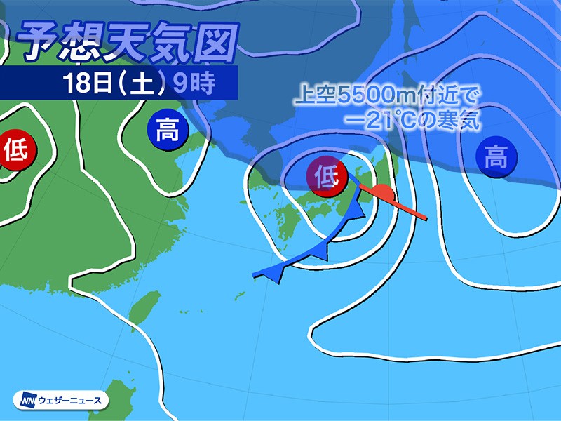 
週末は低気圧通過で全国的に雨　関東など強い風で横殴りも
        