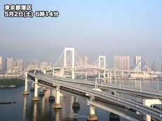 
春霞　関東などで視程低下　霞んだ空色に
        