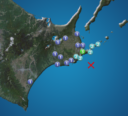 
道東で震度3の地震発生
        