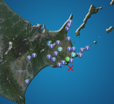 
道東で震度3の地震発生
        