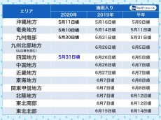 
四国が梅雨入り　5月の梅雨入りは2013年以来7年ぶり
        