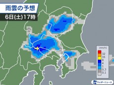 
東京都心も夕方から雨　関東各地で雷雨に注意
        