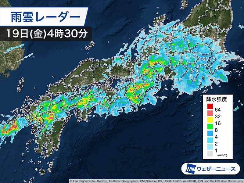 
西日本を中心に激しい雨　土砂災害や川の増水に警戒を
        
