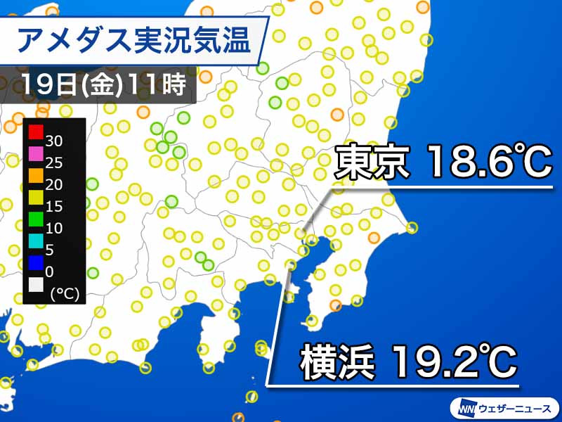 
東京は1か月ぶりに20℃届かず　関東は梅雨寒の一日に
        