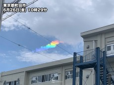 
東京上空に虹色の雲「環水平アーク」が出現中
        