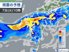
線状降水帯は一旦衰弱　九州北部で昼前に再び活発化のおそれ
        