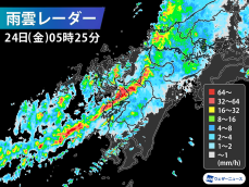 西日本は26日(日)にかけ大雨に厳重警戒　九州では1時間100mm前後の猛烈な雨のおそれ