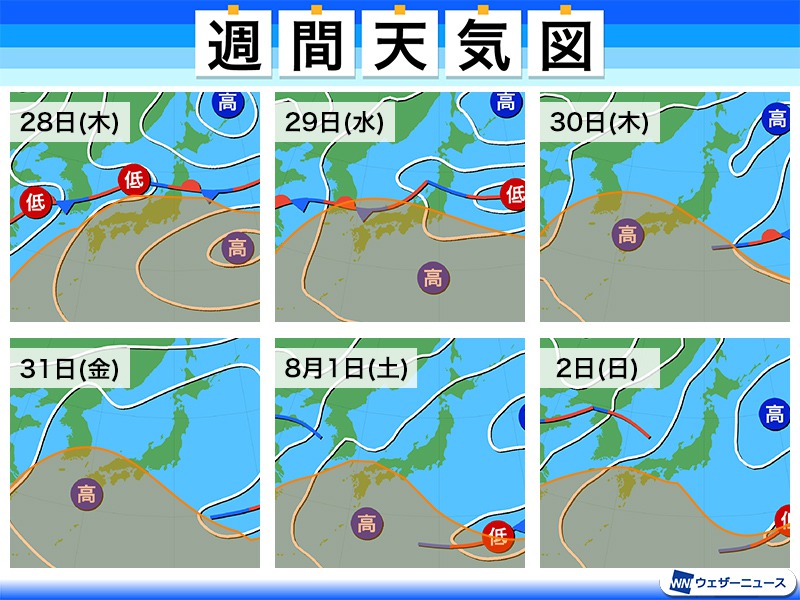 来週、西日本はようやく梅雨明けへ　真夏の暑さも到来