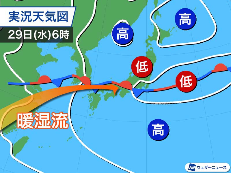東北の雨は小康状態に　西日本は日本海側で強雨注意