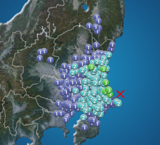 茨城県で震度3の地震発生