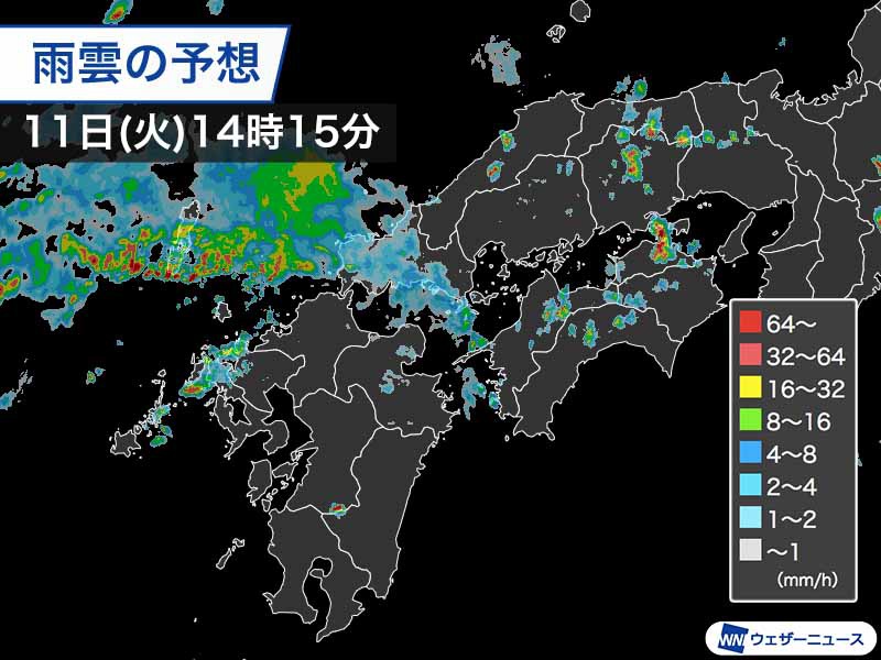 北海道や西日本で局地的に強い雨　台風5号から変わった低気圧と湿った空気の影響