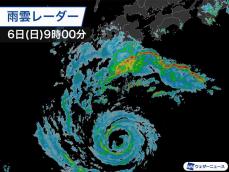 台風10号接近で24時間に300～500mmの大雨　河川氾濫や土砂災害に厳重警戒