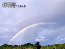 大阪などでダブルレインボーが出現　雨の後は各地で虹が見られる