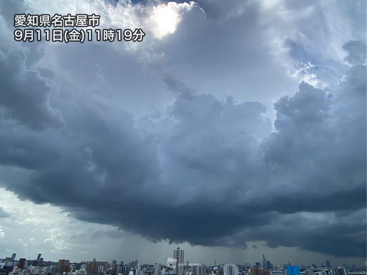 名古屋は毎日のようにゲリラ豪雨　今日も突然の雨に