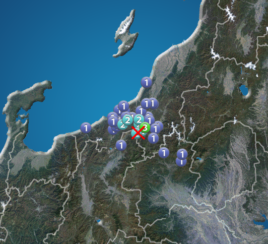新潟県で震度3の地震発生