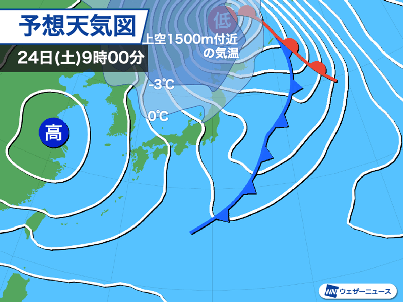 北日本は週末に爆弾低気圧で荒天のおそれ