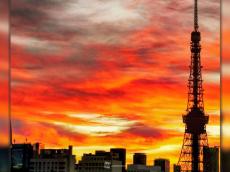 東京など関東周辺で真っ赤な朝焼け　雲が鮮やかに染まる