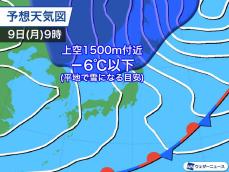 週明けは北海道から東北で雪　札幌なども積雪に注意