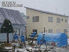 北海道は寒気の影響で雨から雪へ　気温低下で凍える寒さに