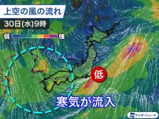 年越し寒波で全国的に荒天警戒　30日(水)以降は西日本でも大雪に