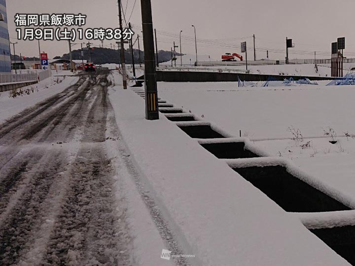 九州は今夜まで断続的に雪　明日の朝は路面凍結に注意