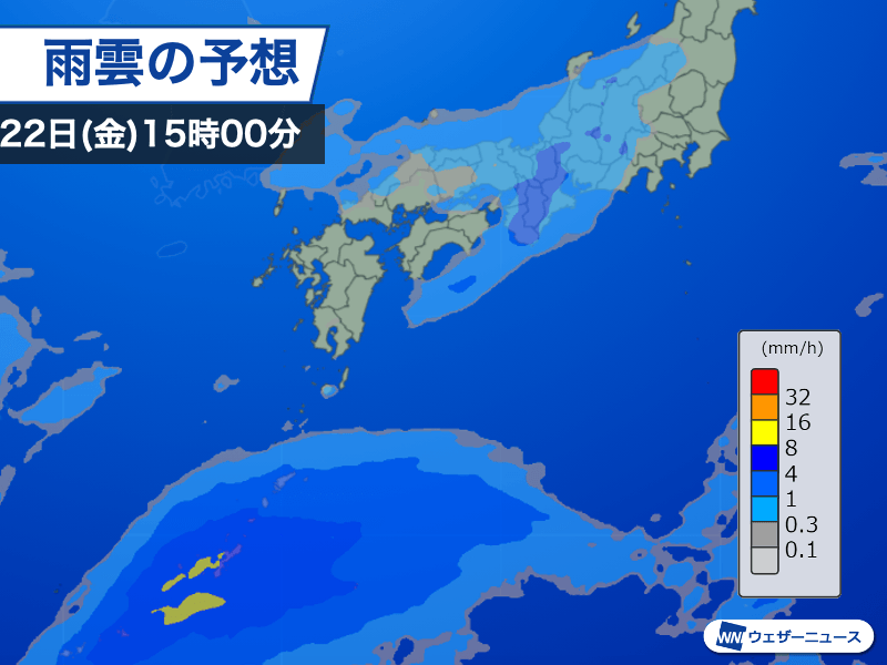 西日本は広く雨　積雪エリアでは融雪、落雪に注意