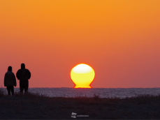 だるま朝日　静岡と高知でくびれた太陽が出現