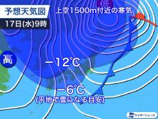 来週早々に非常に強い寒気が南下　全国的に極寒で日本海側は大雪のおそれ