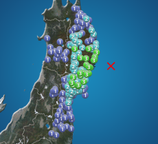 岩手県沖でM5.1の地震　岩手県・宮城県で震度3　津波の心配なし