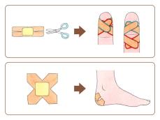 切り込みがポイント　絆創膏をはがれにくくする裏ワザ