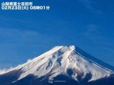 「富士山の日」　碧空にそびえる富士山登場