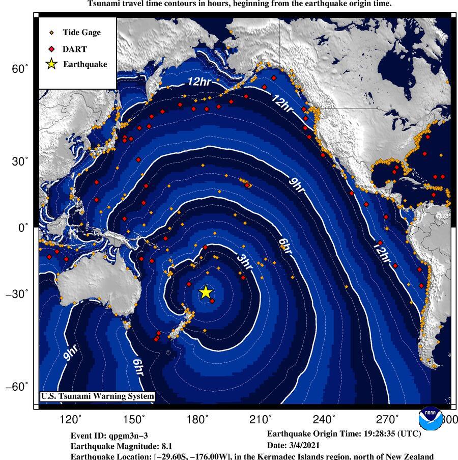 南太平洋でM8.1の大地震　NZやオーストラリアなどで津波を観測