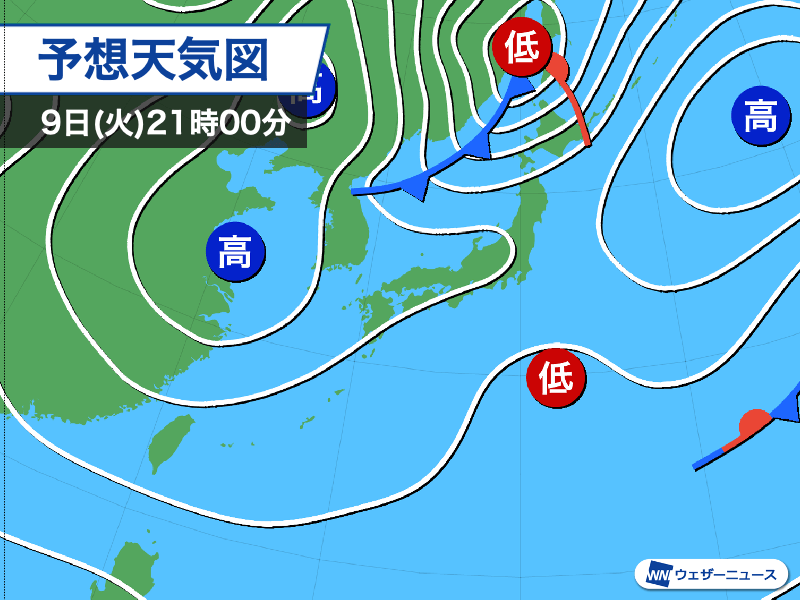 北海道は晴れて気温上昇　今夜以降は天気下り坂