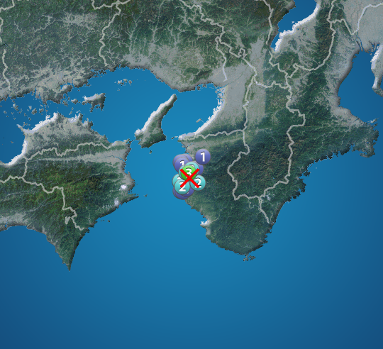 和歌山県で震度3の地震発生